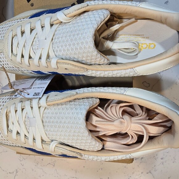 Adidas Originals Gazelle Indoor (Off White/Focus Blue/Warm Vanilla) M 10 JH5419 - Picture 6 of 14